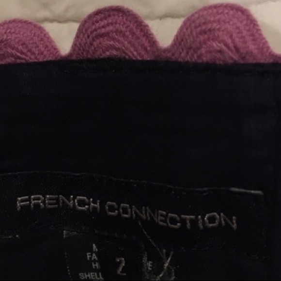 French Connection Navy & Purple Ric-Rac Strapless Dress size 2 - Picture 4 of 4